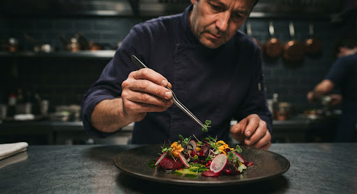 Chef Plating Fine Dining